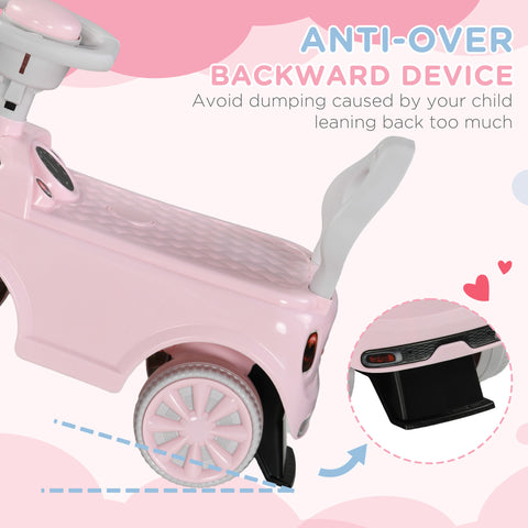 Foot-to-Floor Toddler Ride-On Sliding Car with Horn