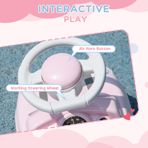 Foot-to-Floor Toddler Ride-On Sliding Car with Horn