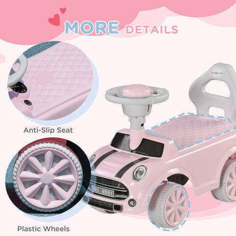 Foot-to-Floor Toddler Ride-On Sliding Car with Horn