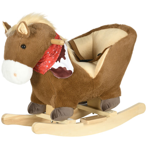 Baby Plush Animal Rocking Horse with Sound and Pedals