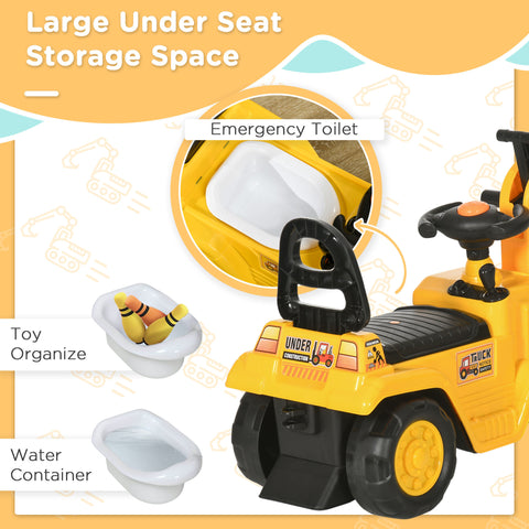 2-in-1 Kids Ride-On Excavator Digger and Pull Cart
