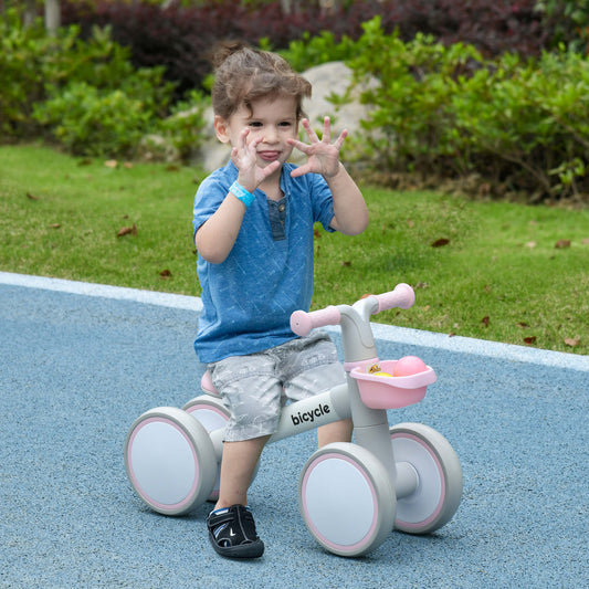 Toddler Balance Bike with Adjustable Seat and Silent Wheels