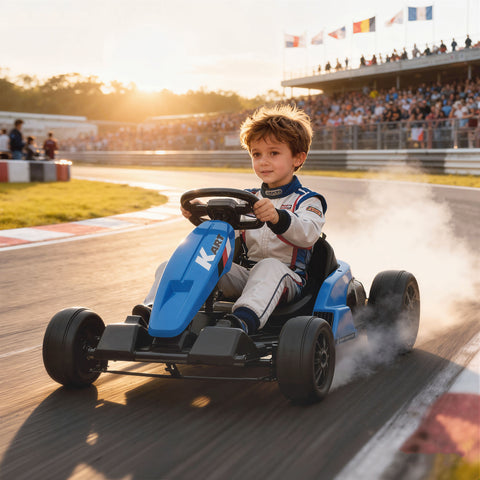 24V Electric Go Kart with Dual Motors and Adjustable Seat