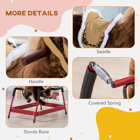 Kids Spring Rocking Horse with Interactive Sounds