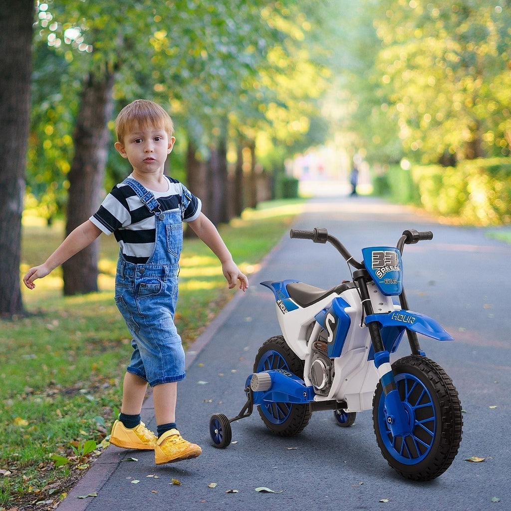 12V Kids Ride-On Motorcycle with Training Wheels | Electric Toy Bike