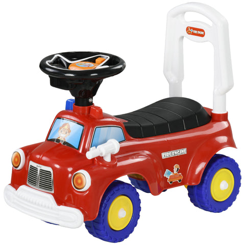 Toddler Ride-On Fire Truck with Music and Lights