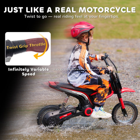 24V 350W Kids Electric Dirt Bike | 12-inch Ride-On Motorcycle