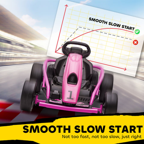 24V Electric Drift Ride-On Go Kart with 2 Speeds