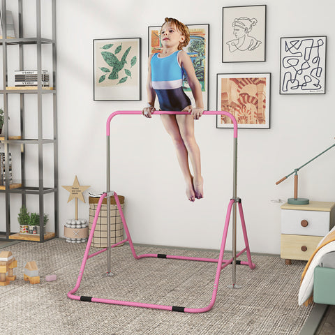 Adjustable Folding Gymnastics Bar for Kids