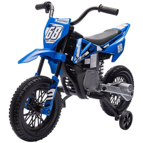 12V Kids Electric Motorcycle Ride-On Toy with Training Wheels