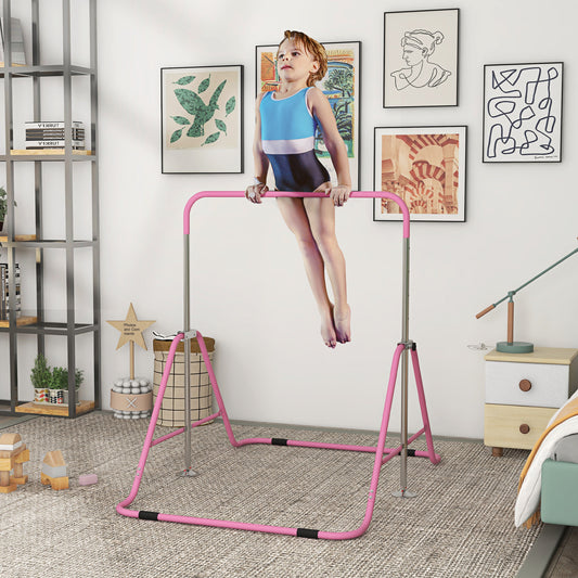 Adjustable Folding Gymnastics Bar for Kids