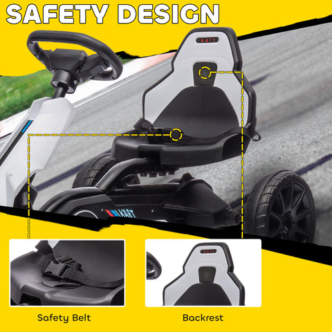 12V Electric Go Kart for Kids with Adjustable Speed