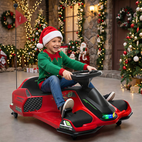 12V Electric Drifting Go-Kart with Music and Lights