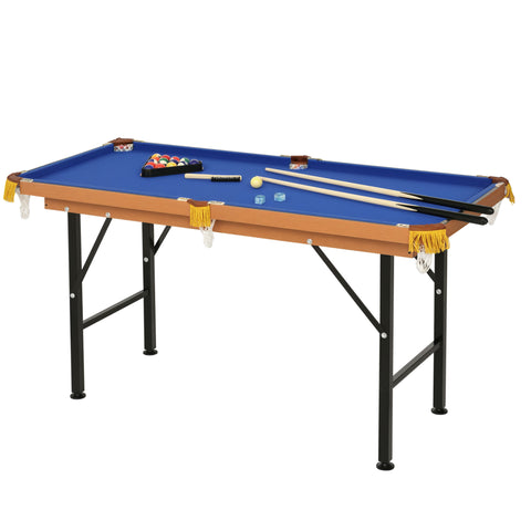55-Inch Portable Folding Billiards Table With Cues Balls and Rack