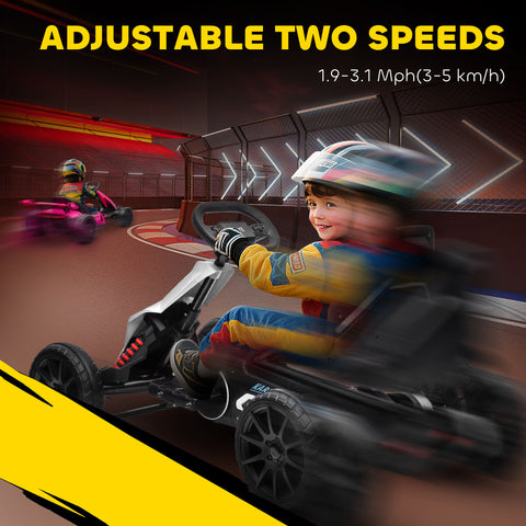 12V Electric Go Kart for Kids with Adjustable Speed