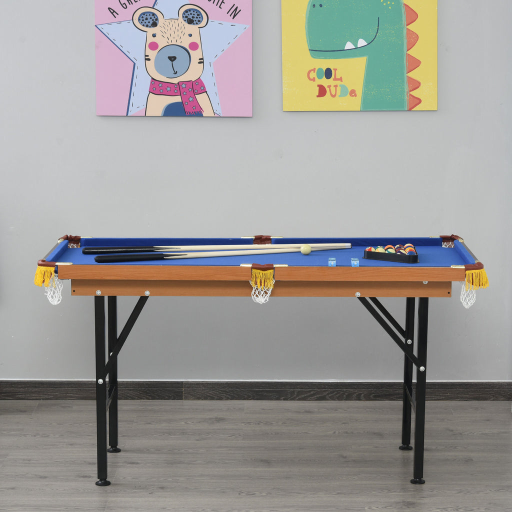 55-Inch Portable Folding Billiards Table With Cues Balls and Rack