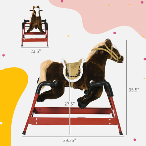 Kids Spring Rocking Horse with Interactive Sounds