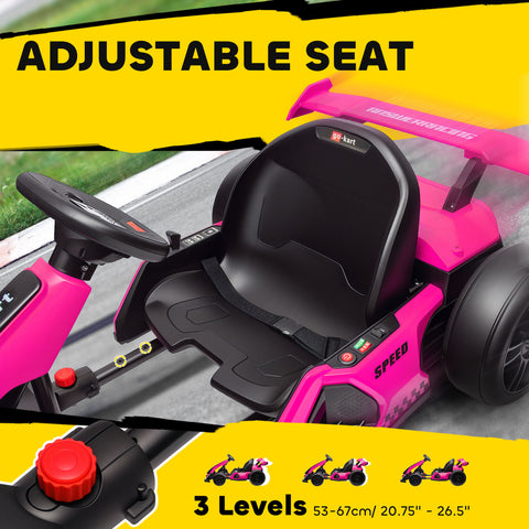24V 7.5 MPH Electric Go Kart with Adjustable Seat