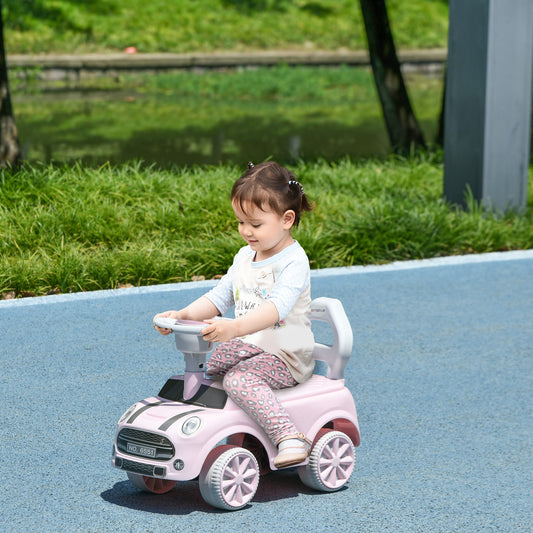 Foot-to-Floor Toddler Ride-On Sliding Car with Horn
