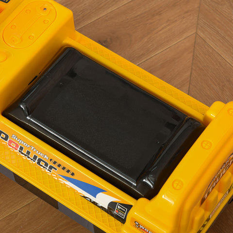 2-in-1 Kids Ride-On Excavator Digger with Helmet and Storage