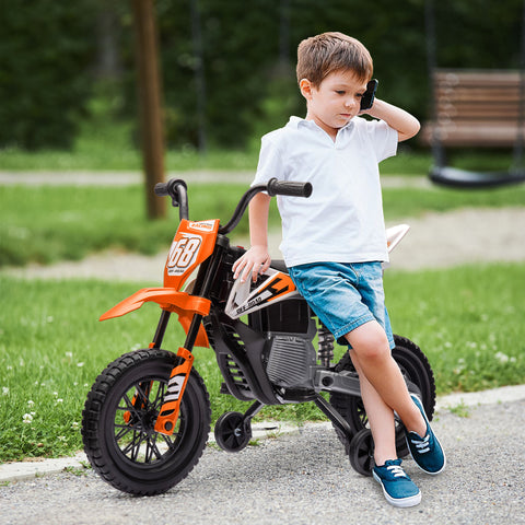 12V Kids Electric Ride-on Motorcycle with Training Wheels