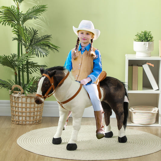 Ride-On Horse Toy for Toddlers with Neighing Sound