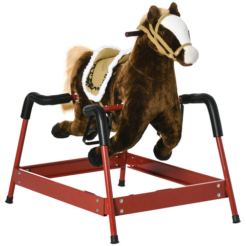 Kids Spring Rocking Horse with Interactive Sounds