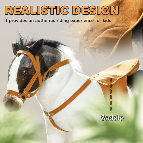 Ride-On Horse Toy for Toddlers with Neighing Sound