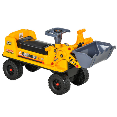 Kids Bulldozer Ride-On Toy with Controllable Digging Bucket
