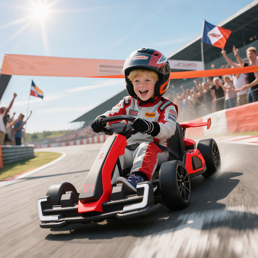 24V 7.5 MPH Electric Go Kart with Adjustable Seat