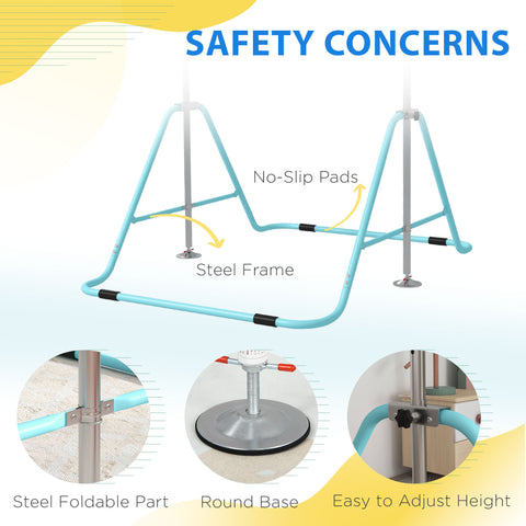 Folding Gymnastics Bar for Kids with Adjustable Height