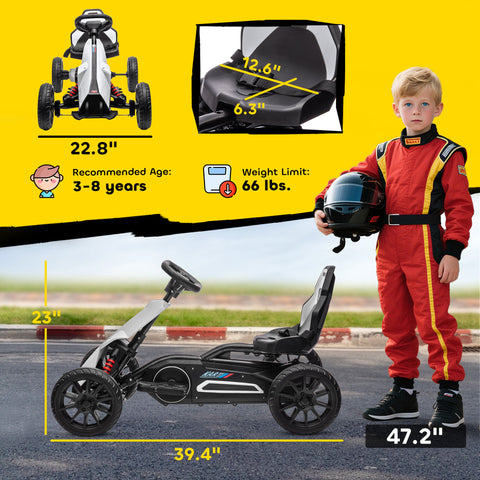 12V Electric Go Kart for Kids with Adjustable Speed