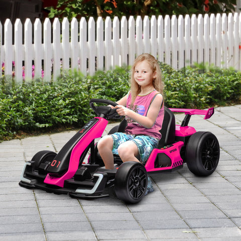 24V 7.5 MPH Electric Go Kart with Adjustable Seat