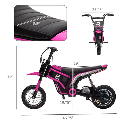 24V 350W Electric Dirt Bike With Twist Grip Throttle