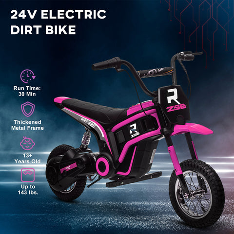 24V 350W Electric Dirt Bike With Twist Grip Throttle