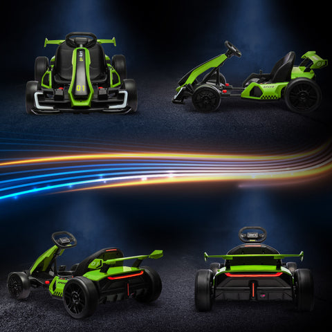 24V 7.5 MPH Electric Go Kart with Adjustable Seat