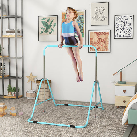 Folding Gymnastics Bar for Kids with Adjustable Height
