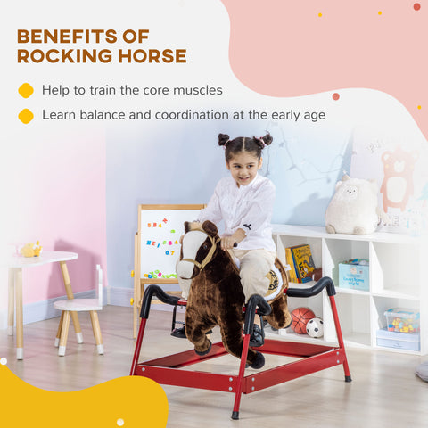 Kids Spring Rocking Horse with Interactive Sounds