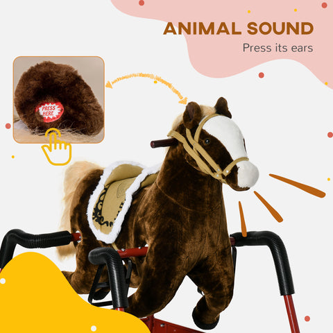 Kids Spring Rocking Horse with Interactive Sounds