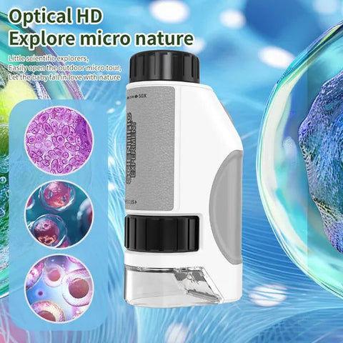 50X-300X Handheld Mini Portable Kids Microscope