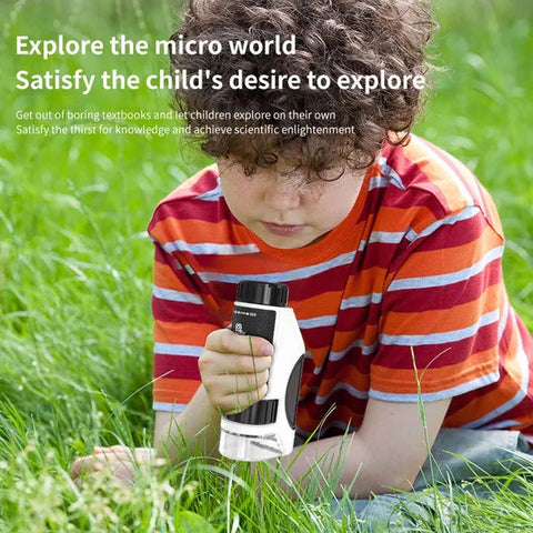 Kids Mini 50X-300X Handheld Portable Microscope