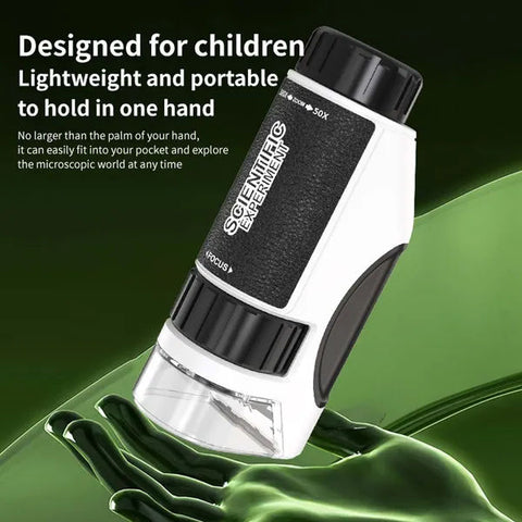 Kids Mini 50X-300X Handheld Portable Microscope