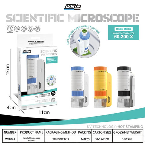 Kids' Handheld Optical HD Portable Microscope With LED Light