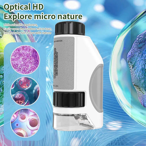 50X-300X Handheld Mini Portable Kids Microscope