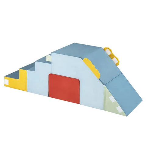 3-in-1 Toddler Soft Foam Climber With Slide and Table Chair Set