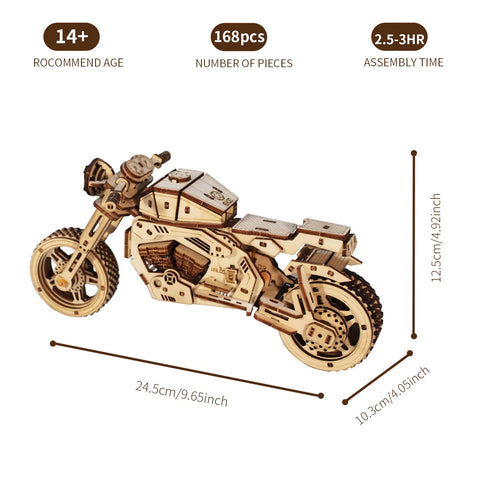 3D Wooden Puzzle Motorcycle Model Kit