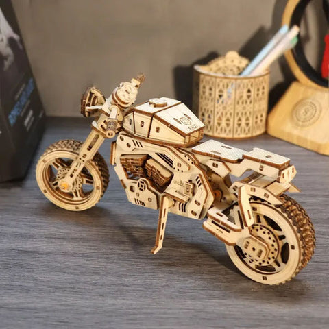3D Wooden Puzzle Motorcycle Model Kit
