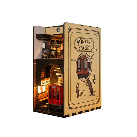 3D Wooden Baker Street Book Nook Puzzle Kit with Lights