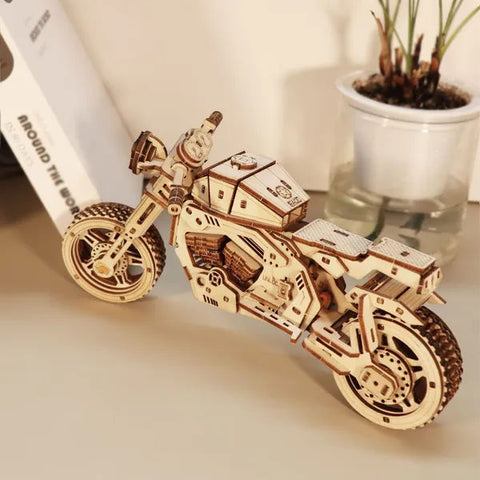 3D Wooden Puzzle Motorcycle Model Kit
