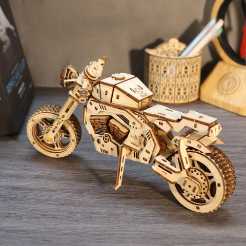 3D Wooden Puzzle Motorcycle Model Kit